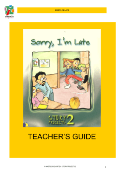 Teacher`s guide: Sorry, I`m late