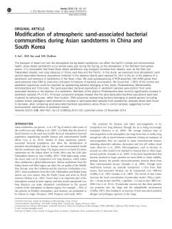 Modification of atmospheric sand-associated bacterial