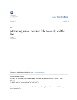 Measuring justice: notes on fish, Foucault, and the law