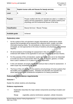 Outcomes and evidence requirements