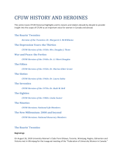 cfuw history and heroines - Canadian Federation of University Women