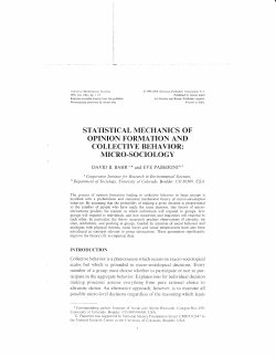 Statistical Mechanics of Opinion Formation: Micro