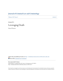 Leveraging Death - Northwestern University School of Law