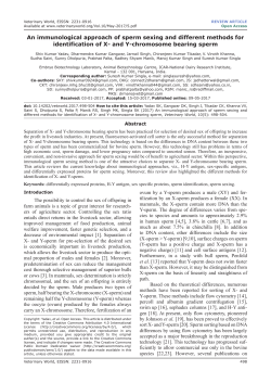 and Y-chromosome bearing sperm