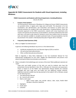 Appendix M: PARCC Assessments for Students