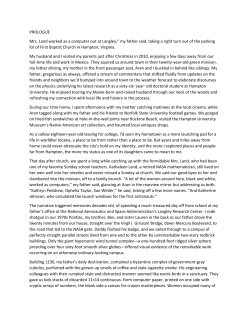 PROLOGUE Mrs. Land worked as a computer out at Langley,&rdquo; my