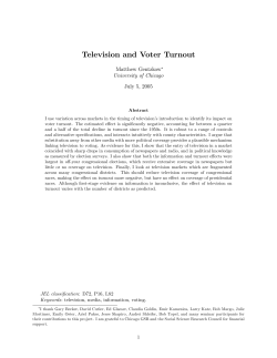 Television and Voter Turnout