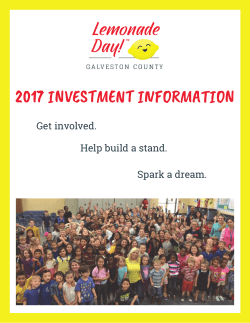 2017 Lemonade Day Sponsorship Opportunites