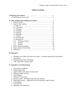 How to make cider - Canr.msu.edu