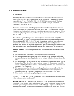 35.7 Extraordinary Writs