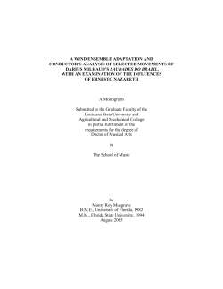 a wind ensemble adaptation and conductor`s