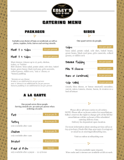 catering menu - Edley`s Bar-B-Que