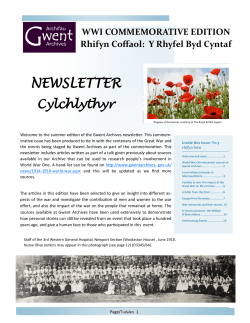 NEWSLETTER - Gwent Archives