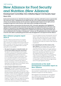 New Alliance for Food Security and Nutrition