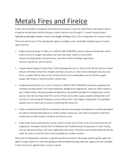 Metals Fires and FireIce