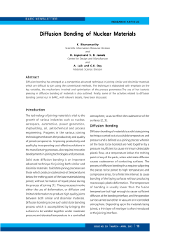 Diffusion Bonding of Nuclear Materials