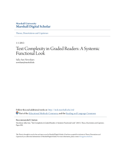 Text Complexity in Graded Readers: A Systemic Functional Look