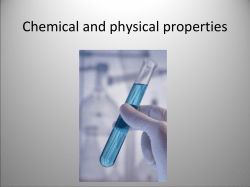 Chemical and physical properties