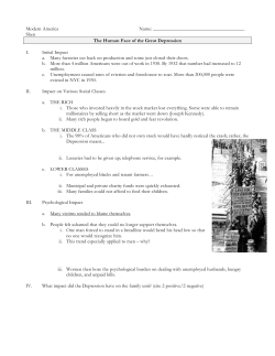 Human Face of the Great Depression PPT notes