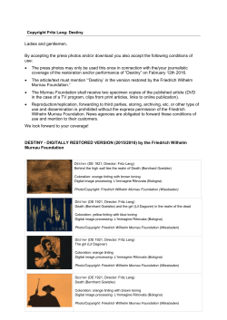 Copyright Fritz Lang: Destiny