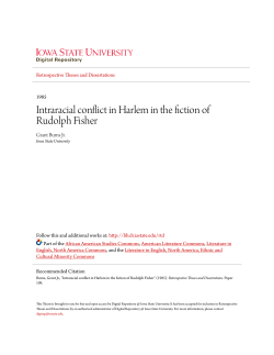 Intraracial conflict in Harlem in the fiction of Rudolph Fisher