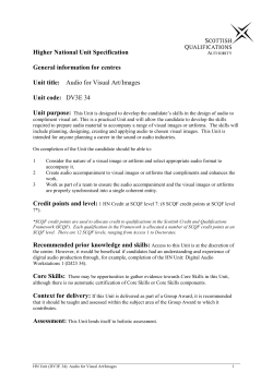 national unit specification: general information
