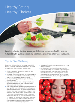 Healthy Eating Healthy Choices