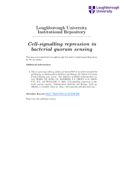 Cell-signalling repression in bacterial quorum sensing