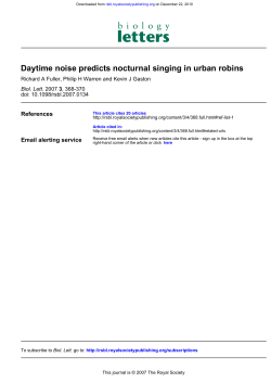 Daytime noise predicts nocturnal singing in urban robins