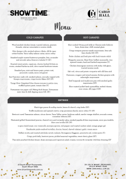 a sample menu