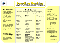 Sound it out Break it down Context Clues