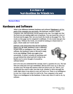 Lecture 2 Navigating in Windows