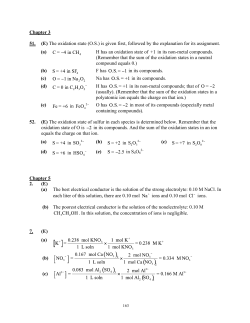 Chapter 3 51. (E) The oxidation state (O.S.) is given first, followed by
