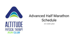 Advanced Half Marathon Schedule