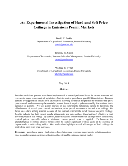 An Experimental Investigation of Hard and Soft Price Ceilings in