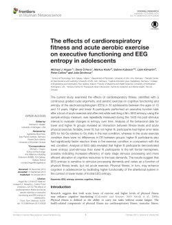 The effects of cardiorespiratory fitness and acute aerobic exercise