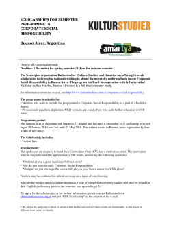 SCHOLARSHIPS FOR SEMESTER PROGRAMME IN