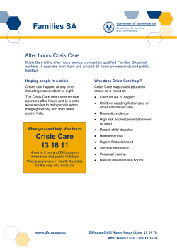After hours crisis care