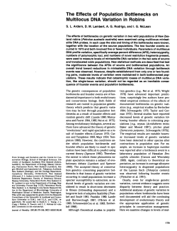 The Effects of Population Bottlenecks on