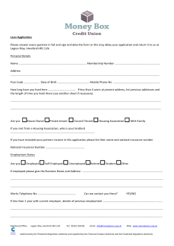 Loan Application Please answer every question in full and sign and