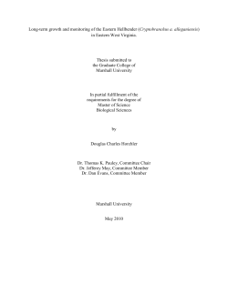 Long-term growth and monitoring of the Eastern Hellbender