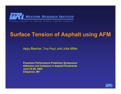Surface Tension of Asphalt using AFM