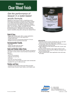 Deft WCWF Catalogue sheet