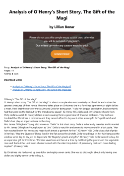 Analysis of O`Henry`s Short Story, The Gift of the