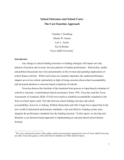 School outcomes and school costs
