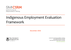 Indigenous Employment Evaluation Framework