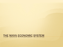 The Maya economic system