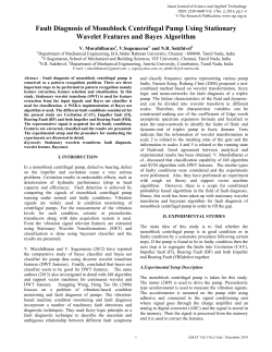 Fault Diagnosis of Monoblock Centrifugal Pump Using Stationary