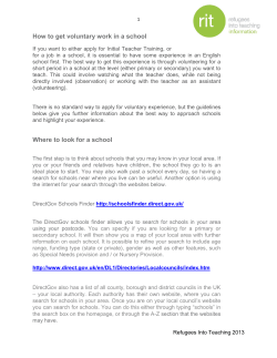 How to get voluntary work in a school Where to