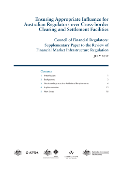 Ensuring Appropriate Influence for Australian